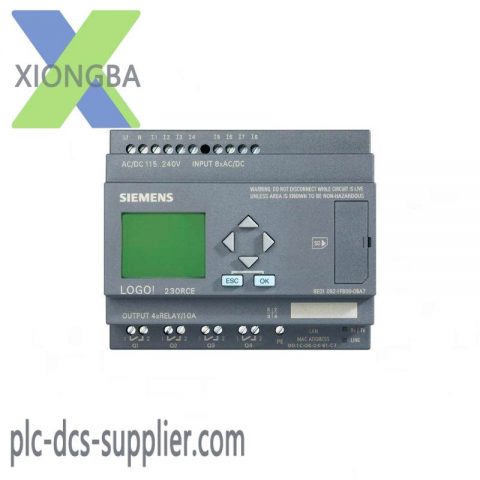 SIEMENS 6ED1052-1MD00-0BA7: 12/24VDC Logic Module Display, Compact Automation Solution