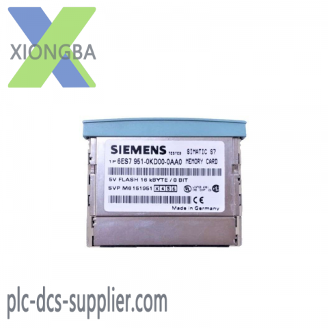 SIEMENS 6ES7951-0KD00-0AA0: Memory Card for S7-400, Compact Design, High Reliability