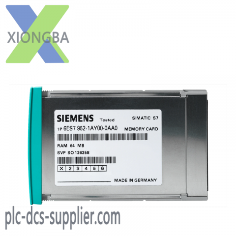 SIEMENS 6ES7952-1AK00-0AA0 RAM Memory Card for S7-400 PLC Systems