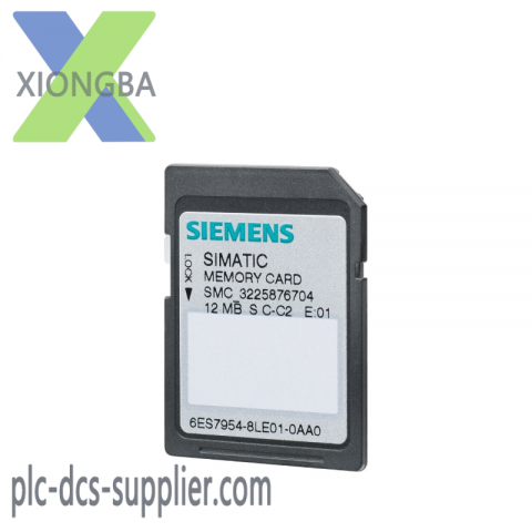 SIEMENS SIMATIC S7 Memory Card 6ES7954-8LC02-0AA0, High-Performance Data Storage Module for Automation Systems