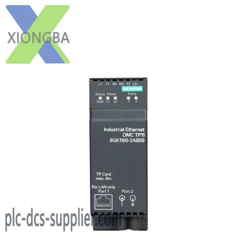 6gk1_100-2ab00_siemens_omc_tp11.png SIEMENS 6GK1 100-2AB00 Optical Media Converter, TP11 Ethernet Module