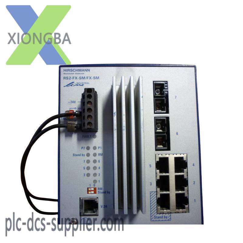 hirschmann_rs2-fx-sm_fx-sm_ethernet_rail_switch.jpg Hirschmann RS2-FX-SM/FX-SM Ethernet Rail Switch - Industrial Control Module