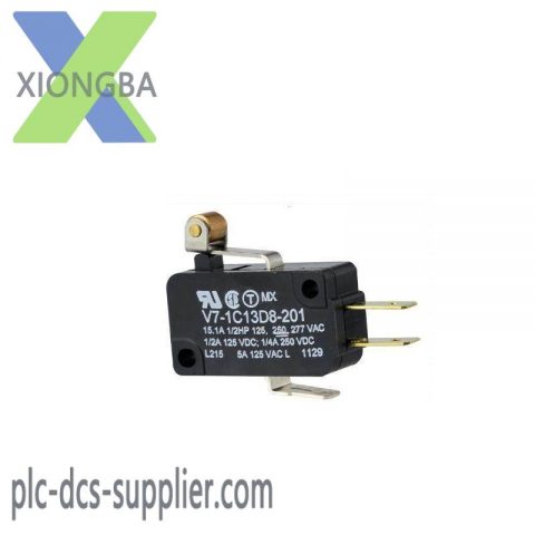 Honeywell V7-1C13D8-201 SPDT Roller Lever Microswitch 15 A, V7 Series