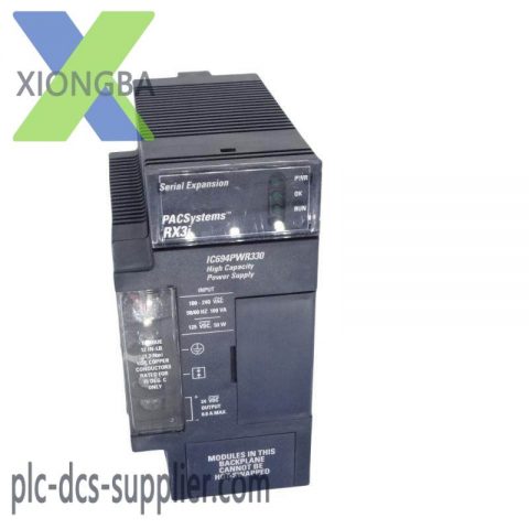 GE PACSystems RX3i Power Supply Module IC694PWR330 - High Capacity Power Supply