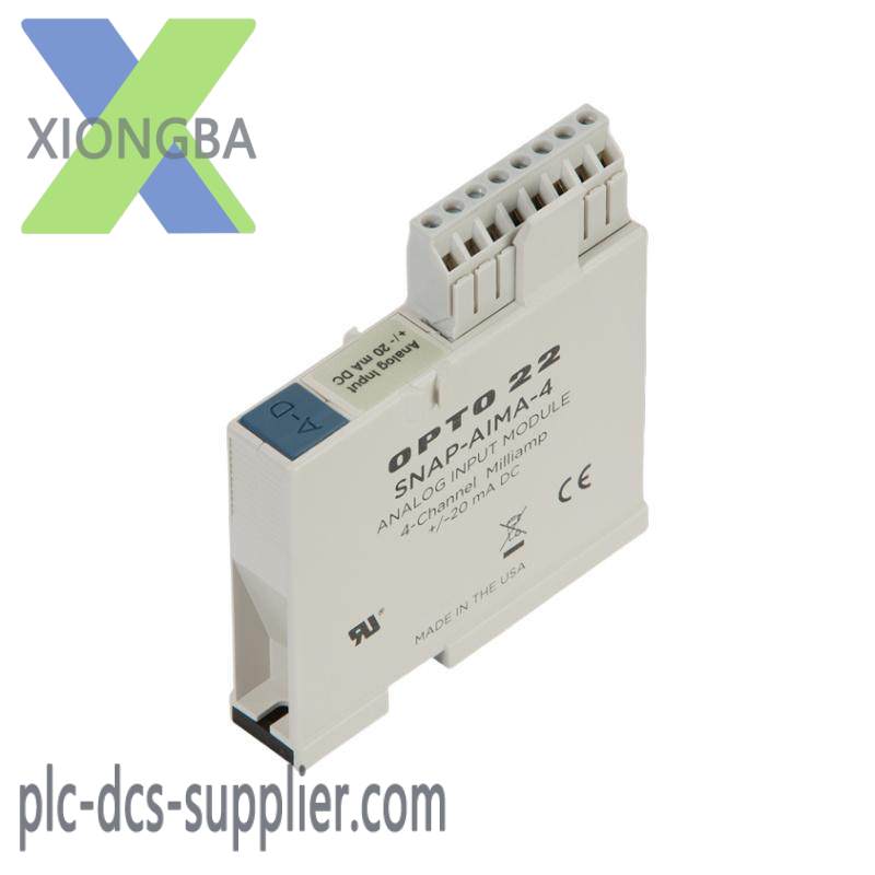 opto22_snap-aima-4_analog_current_input_module.jpg Opto22 SNAP-AIMA-4 Analog Current Input Module: Advanced Current Input for Industrial Control Systems