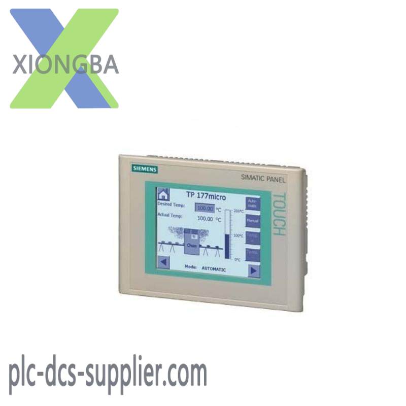 siemens_6av6640-0ca11-0ax1_imatic_touch_panel.jpg SIEMENS SIMATIC Touch Panel TP 177MICRO, for S7-200 Control, Blue Mode Display, Configurable with WinCC Flexible 2004 Micro HSP Upwards
