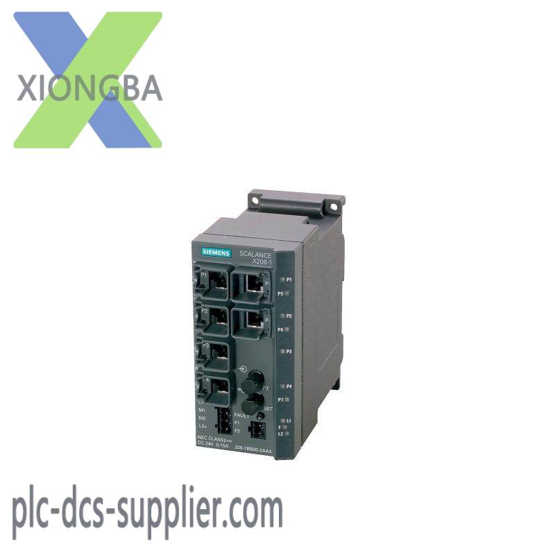 Siemens SCALANCE X206-1 Managed IE Switch, 6x 10/100 Mbps RJ45 Ports