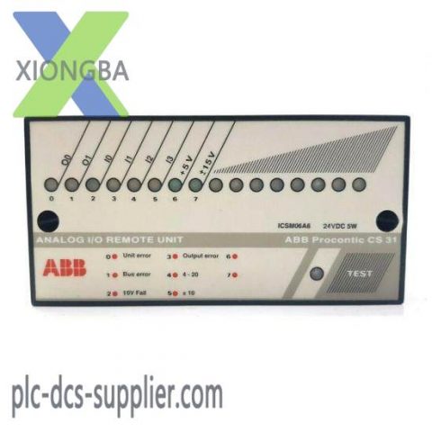 ABB ICSM06A6 Analog I/O Remote Unit, Industrial Automation Solutions