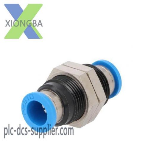 FESTO QSS-8 153159 | Push-In Bulkhead Connector, 8mm NOP, Industrial Automation Solutions