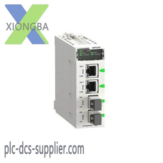 schneider_bmxnrp0200_fiber_converter_module.jpg Schneider Electric BMXNRP0200 Fiber Optic Converter Module for PLCs