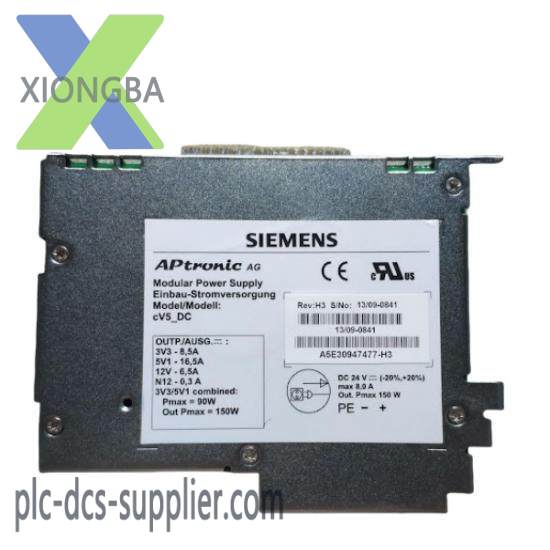 a5e30947477_siemens_modular_power_supply.jpg Siemens A5E30947477 Modular Power Supply for Industrial Automation